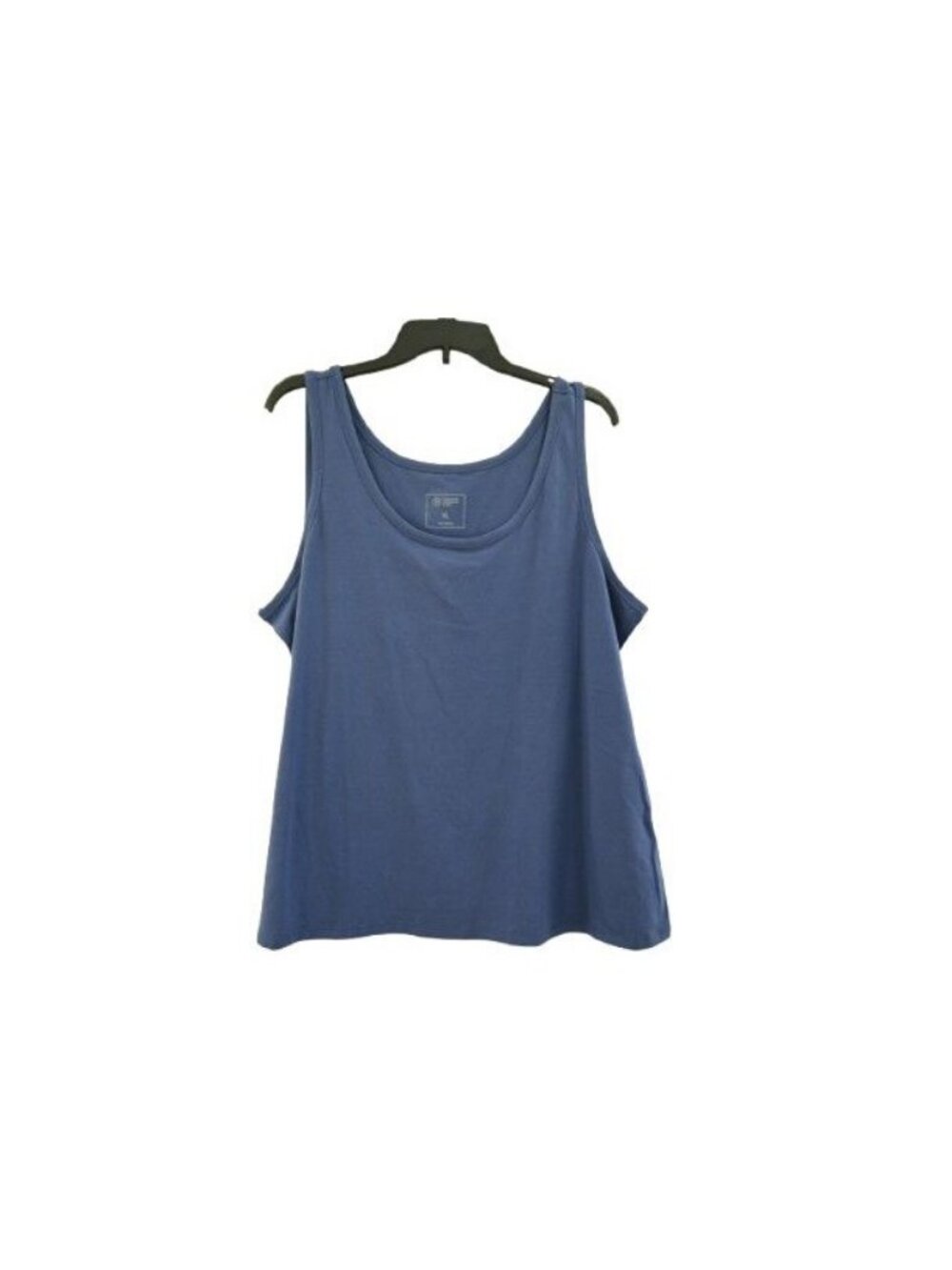 NWOT Candace Cameron Bure Scoop Neck Jersey Knit Tank Top Indigo Blue Size XL